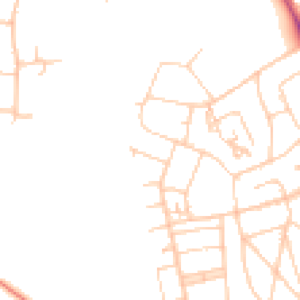 Daytime road noise heatmap for CH62 2ED