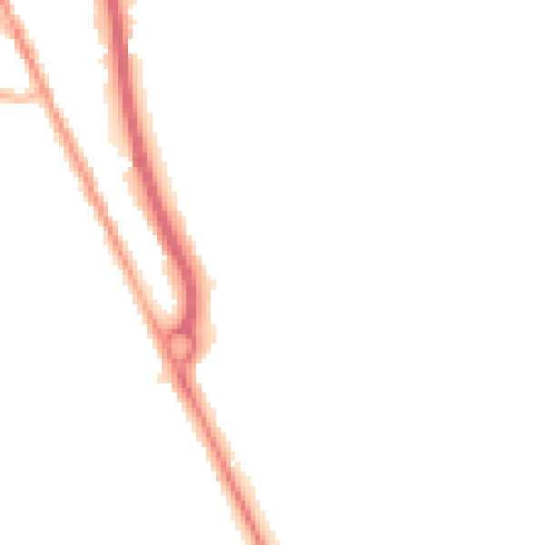 Night-time road noise heatmap for CH62 4RU