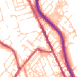 Daytime road noise heatmap for CH62 5BB