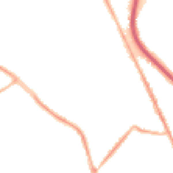 Night-time road noise heatmap for CH62 5JY