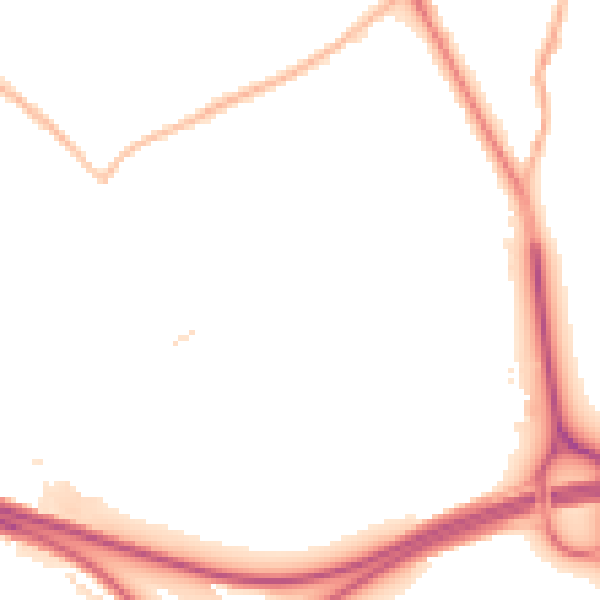 Night-time road noise heatmap for CH62 9BZ