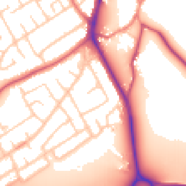 Daytime road noise heatmap for CH62 9DJ