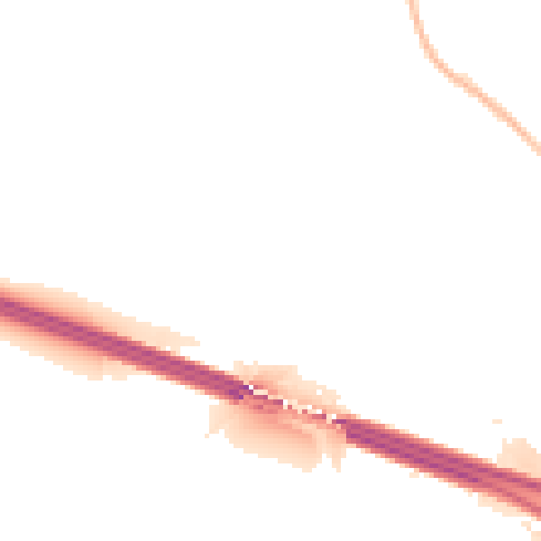 Night-time road noise heatmap for CH62 9EX
