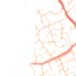 Daytime road noise heatmap for CH64 0SE