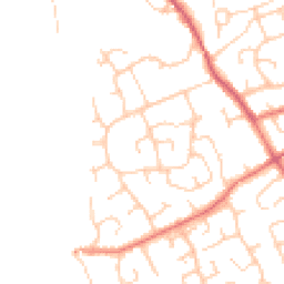 Daytime road noise heatmap for CH64 0SJ