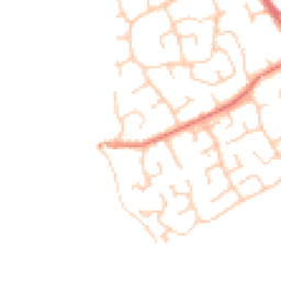 Daytime road noise heatmap for CH64 0SU
