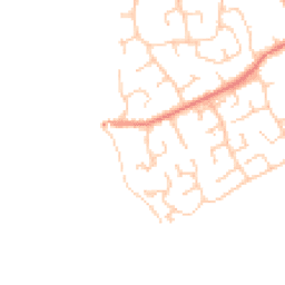 Daytime road noise heatmap for CH64 0SX