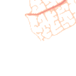 Daytime road noise heatmap for CH64 0TA
