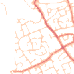 Daytime road noise heatmap for CH64 0TQ
