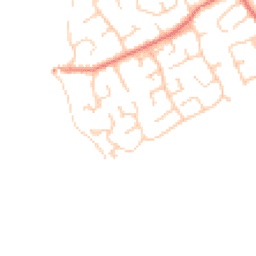 Daytime road noise heatmap for CH64 0UX