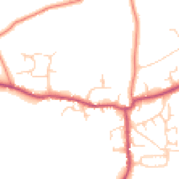 Daytime road noise heatmap for CH64 1RJ