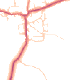 Daytime road noise heatmap for CH64 2UE
