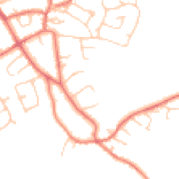 Daytime road noise heatmap for CH64 4AU