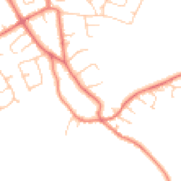 Daytime road noise heatmap for CH64 4AZ
