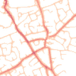 Daytime road noise heatmap for CH64 4BU