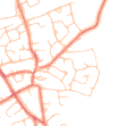 Daytime road noise heatmap for CH64 4DJ