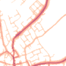 Daytime road noise heatmap for CH64 9TN