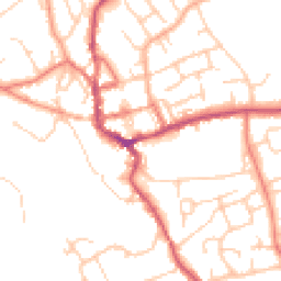 Daytime road noise heatmap for CH64 9UA