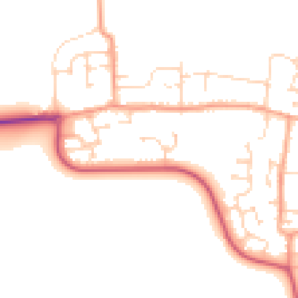 Daytime road noise heatmap for CM0 7RD