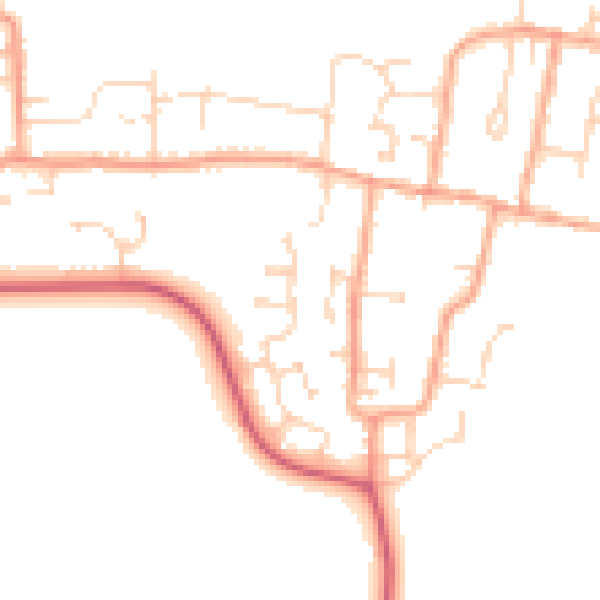 Daytime road noise heatmap for CM0 7RX