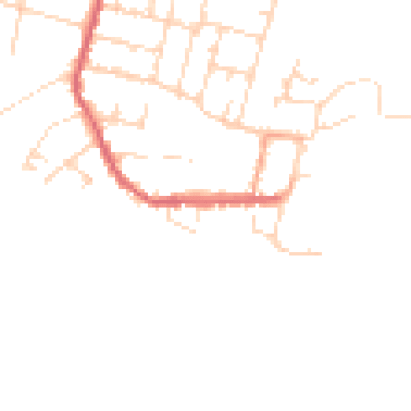 Daytime road noise heatmap for CM0 8BE