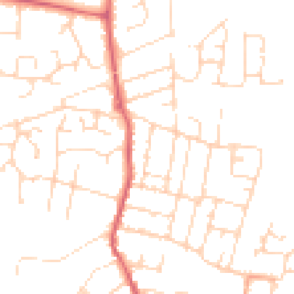 Daytime road noise heatmap for CM0 8DT