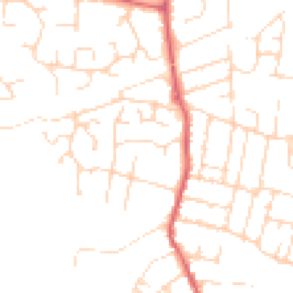 Daytime road noise heatmap for CM0 8ET
