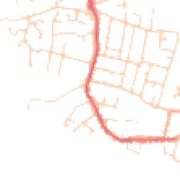 Daytime road noise heatmap for CM0 8HQ