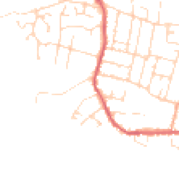 Daytime road noise heatmap for CM0 8HT