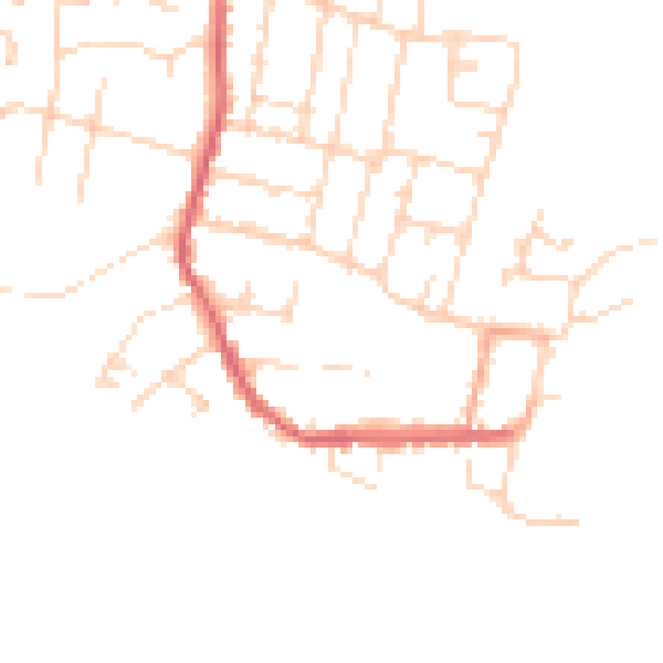 Daytime road noise heatmap for CM0 8JA