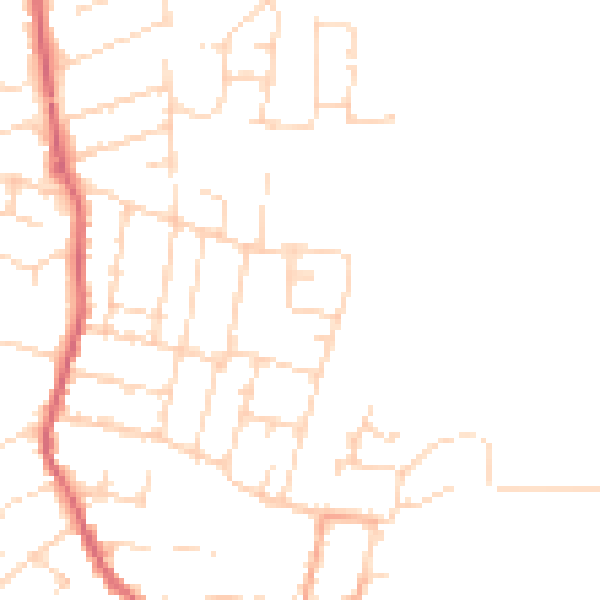 Daytime road noise heatmap for CM0 8LH