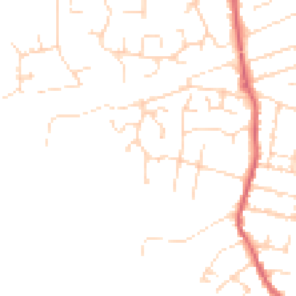Daytime road noise heatmap for CM0 8PN