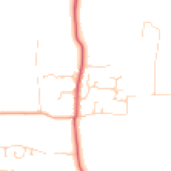 Daytime road noise heatmap for CM0 8QL