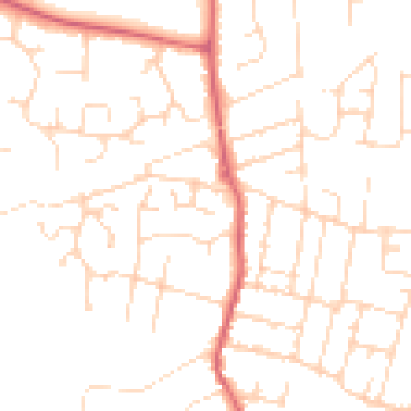 Daytime road noise heatmap for CM0 8SN
