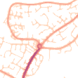 Daytime road noise heatmap for CM12 0SX