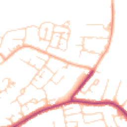 Daytime road noise heatmap for CM13 1DE