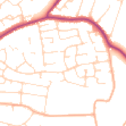 Daytime road noise heatmap for CM13 1NX