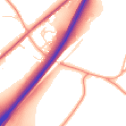 Daytime road noise heatmap for CM13 1UG