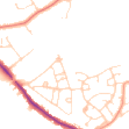 Daytime road noise heatmap for CM13 2DS