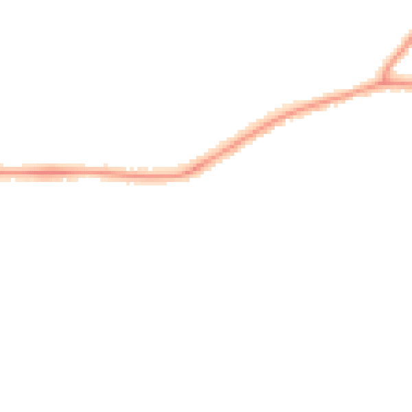 Night-time road noise heatmap for CM13 2RH