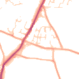 Daytime road noise heatmap for CM13 3DB