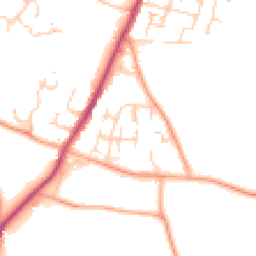 Daytime road noise heatmap for CM13 3DG