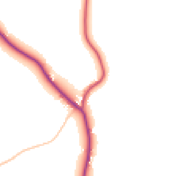 Daytime road noise heatmap for CM13 3JU