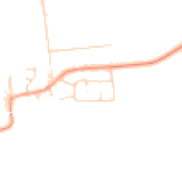 Daytime road noise heatmap for CM13 3NN