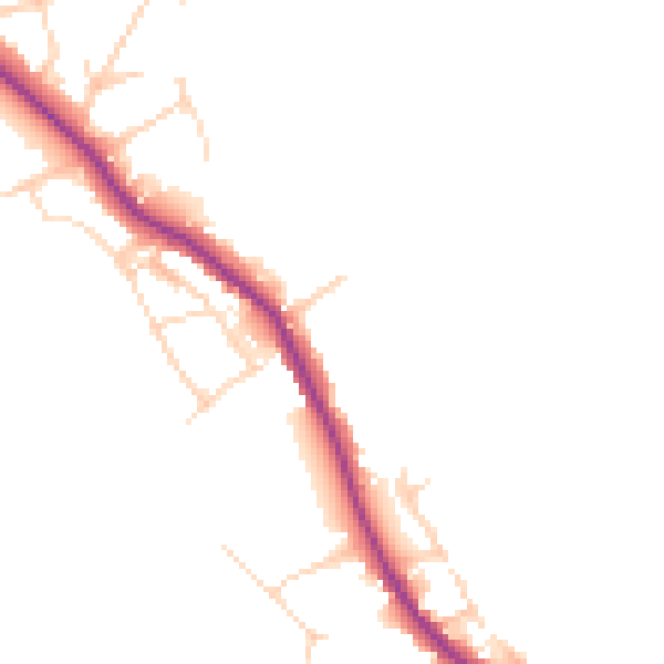 Daytime road noise heatmap for CM13 3YD