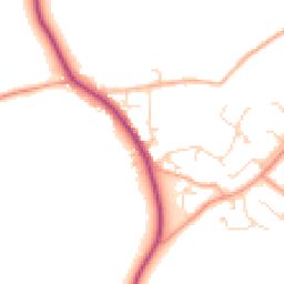 Daytime road noise heatmap for CM15 0AG