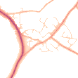 Daytime road noise heatmap for CM15 0AW