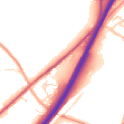 Daytime road noise heatmap for CM15 0UD