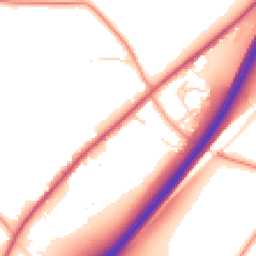 Daytime road noise heatmap for CM15 0UH