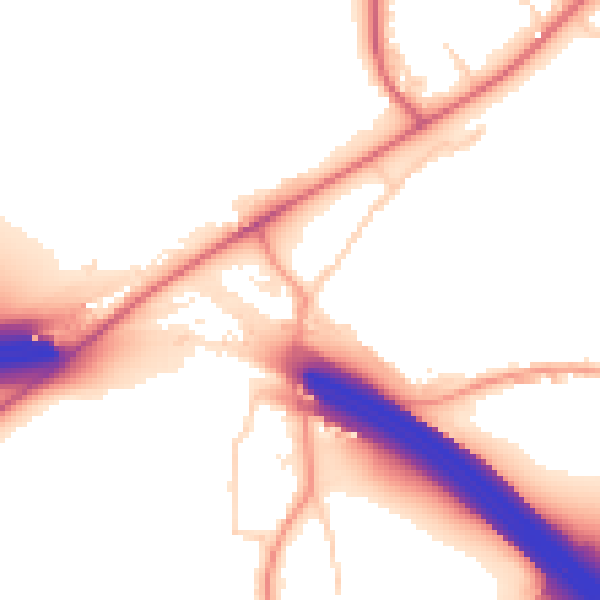 Daytime road noise heatmap for CM16 4EA